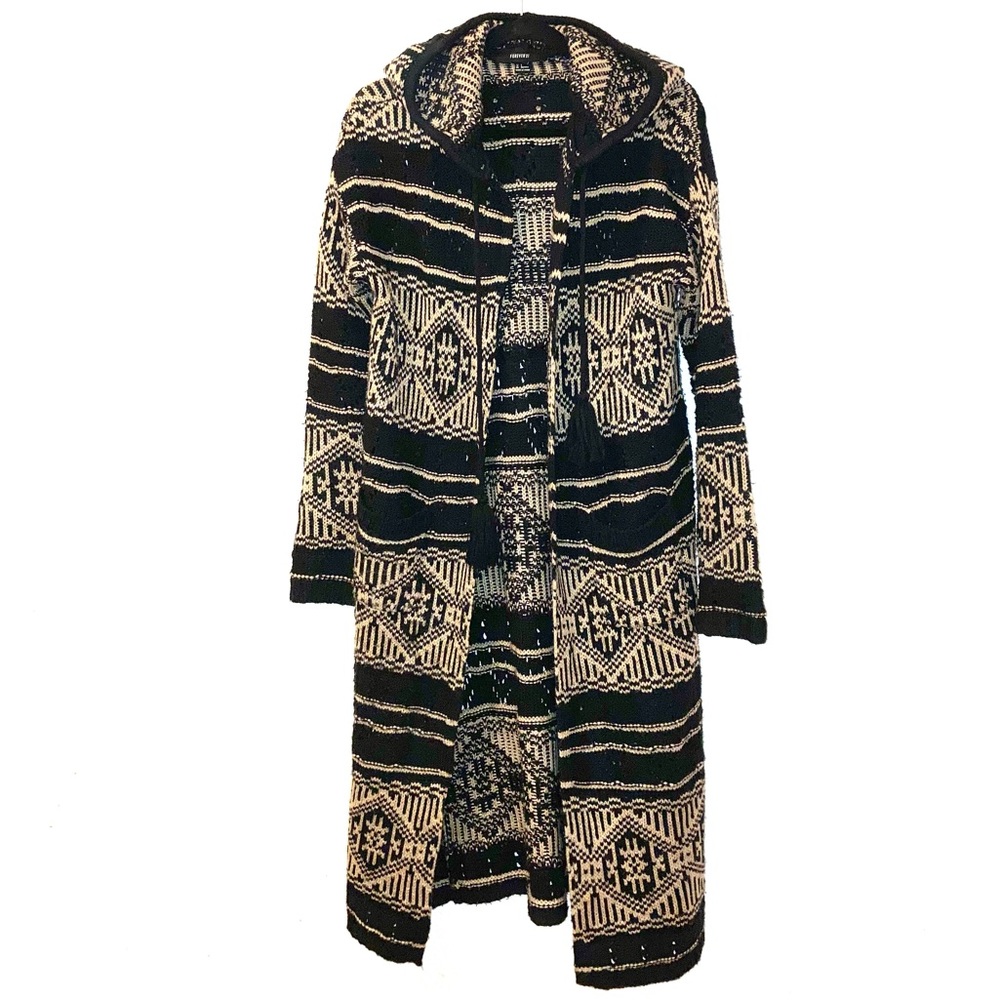 Long hooded forever 21 sweater
